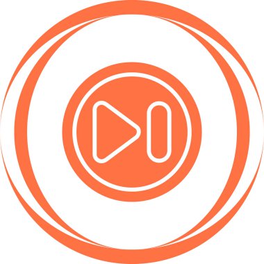 Sonraki Parça Düğmesi modern simgesinin vektör çizimi