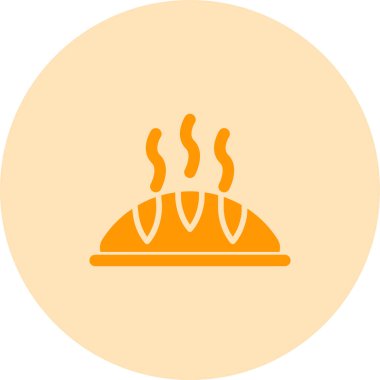 İzole edilmiş taze ekmek simgesinin vektör çizimi 