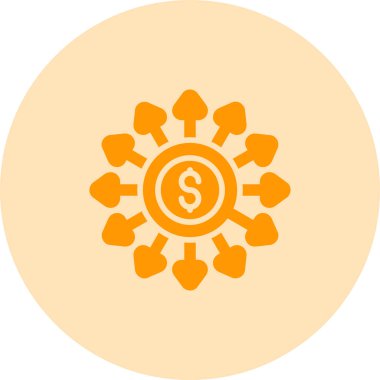  Bütçeleme ve Öngörü web simgesi basit illüstrasyon