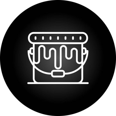  boya kovası simge vektör çizim