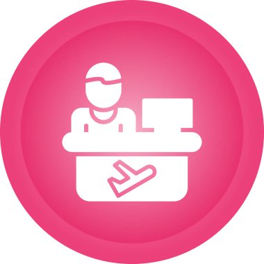 Seyahat Ajansı modern simgesinin vektör çizimi