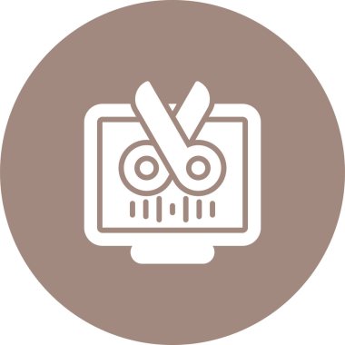 Masaüstü Bilgisayar Web simgesi vektör çizimi