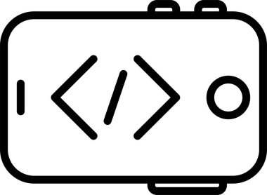 Tablet bilgisayar satırı simgesinin vektör çizimi. 