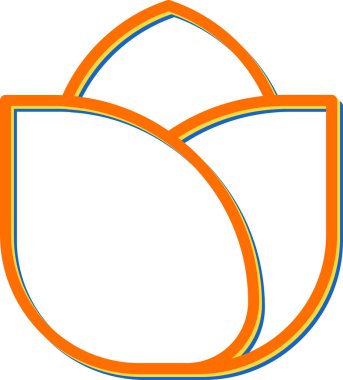  gül çiçeği ikonu vektör illüstrasyonu 