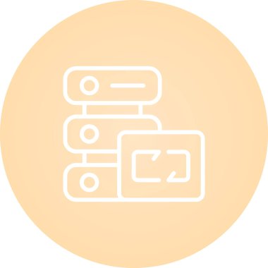 Beyaz Arkaplanda Web Sitesi Yedekleme Simgesi İzole Edildi 