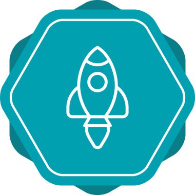 Roket yemeği. Web simgesi basit illüstrasyon 