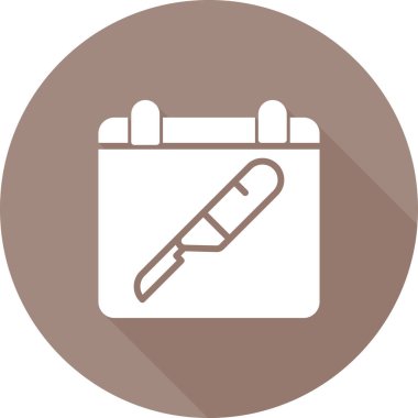 Takvim ve zamanlama simgesi satır biçimi