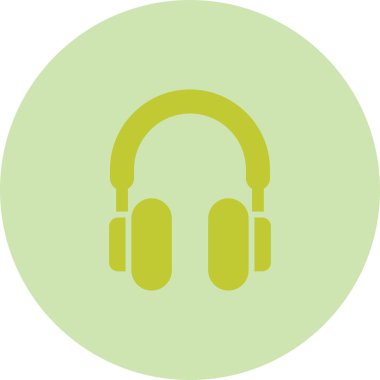 kulaklıklar web simgesi, vektör illüstrasyonu