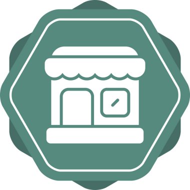 mağaza web simgesi, basit vektör illüstrasyonu