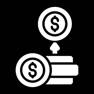 ROI (Yatırım Dönüşü) simgesi, vektör illüstrasyonu 