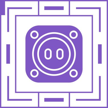 soket ağ simgesi vektör illüstrasyonu