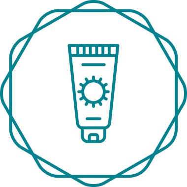 Güneş kremi simgesinin vektör illüstrasyonu