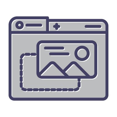  Resim simgesi. Grafiğin vektör illüstrasyonu