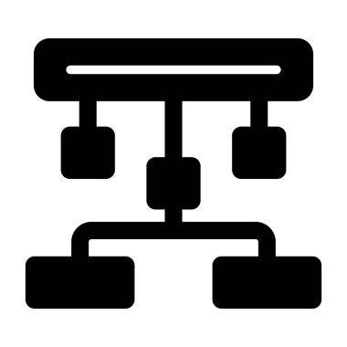 hiyerarşi. Web simgesi basit illüstrasyon 