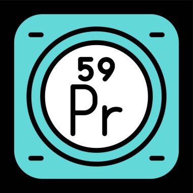 Kimyasal Element Web simgesi vektör çizimi