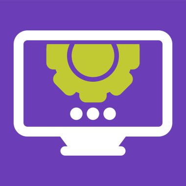 Simge, web düğmesi, basit vektör illüstrasyonu ayarlanıyor