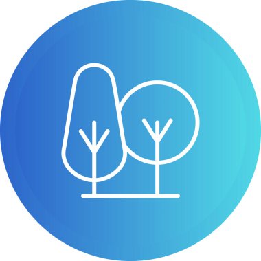 Ağaçlar. Web simgesi basit illüstrasyon