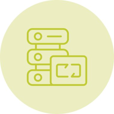 Beyaz Arkaplanda Web Sitesi Yedekleme Simgesi İzole Edildi 