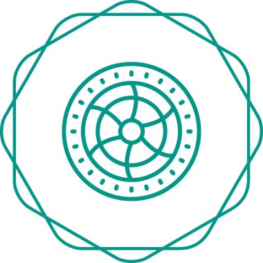 Soğutma hayran simgesi, vektör illüstrasyonu