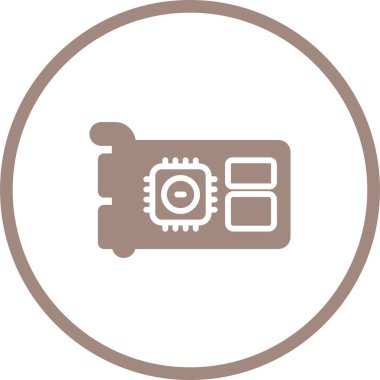 Gpu web simgesi vektör çizimi   
