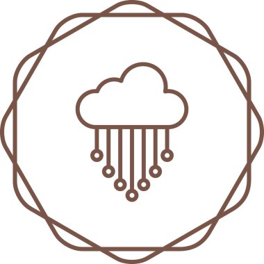 Bulut Bütünleşme simgesi, vektör illüstrasyonu 