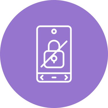 Parola simgesi yok. Simgeyi engelleme. Kilit yasak. Dur ya da asma kilit simgesini yasakla. Vektör illüstrasyonu