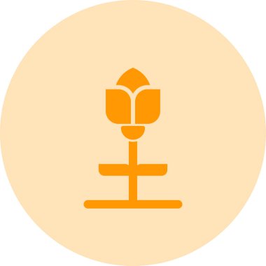 Lale. Web simgesi basit illüstrasyon 