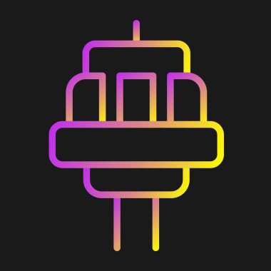 Fiş. Web simgesi basit illüstrasyon