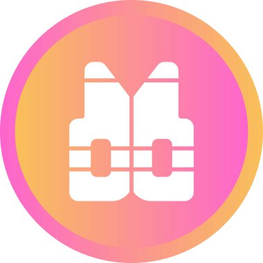 Yansıtıcı yelek simgesi web illüstrasyonu