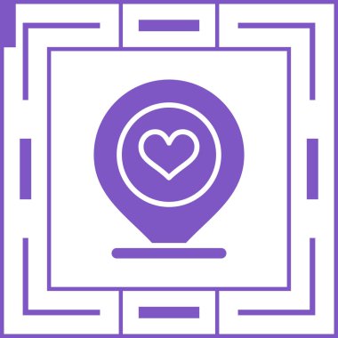 Aşk iğne çizgisi vektör illüstrasyonu 