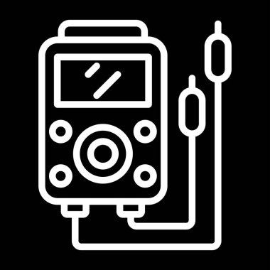 Çoklu metre web simgesi vektör illüstrasyonu