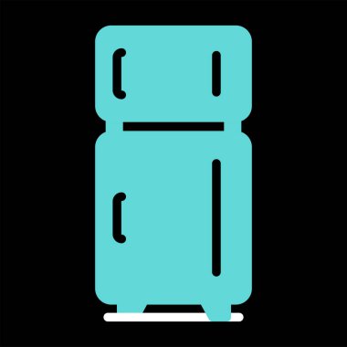 buzdolabı simgesi, vektör illüstrasyonu basit tasarım