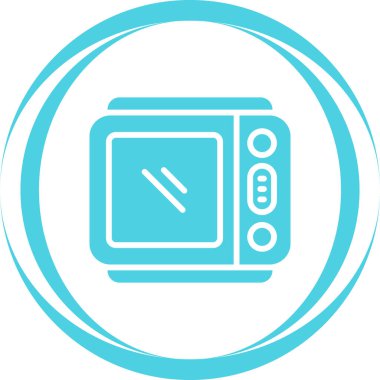 Mikrodalga. Web simgesi basit illüstrasyon