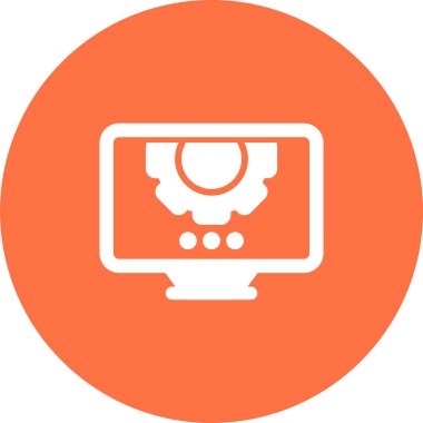 Simge, web düğmesi, basit vektör illüstrasyonu ayarlanıyor