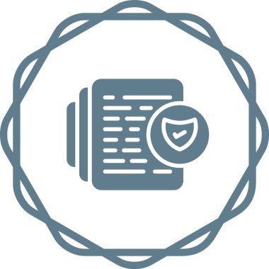 Belge Uyum simgesinin vektör illüstrasyonu