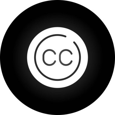 Altyazılar Çember simgesi, vektör illüstrasyonu basit tasarım