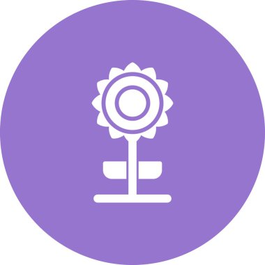 Ayçiçeği. Web simgesi basit tasarım