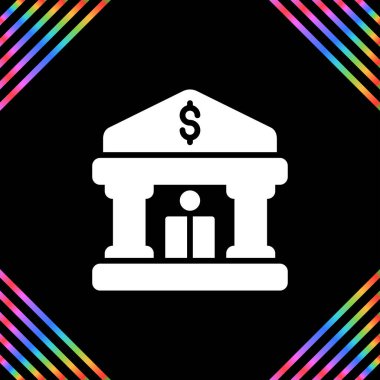 Banka. Web simgesi basit illüstrasyon 