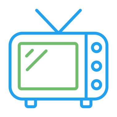 Televizyon. Web simgesi basit illüstrasyon 