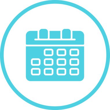 Takvim. Web simgesi basit illüstrasyon 