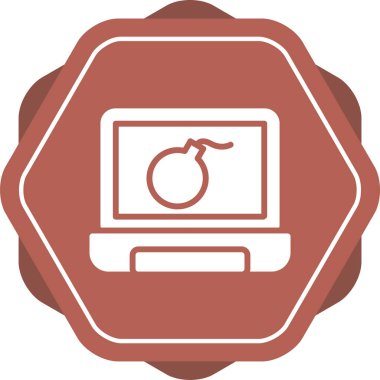 Siber Güvenlik Tehdit ikonu. Dijital güvenlik doğrulama konsepti. Yetki için 3D parmak taraması, kimlik siberi güvenli. 3d parmak izi tarama işareti vektör çizimi çizimi