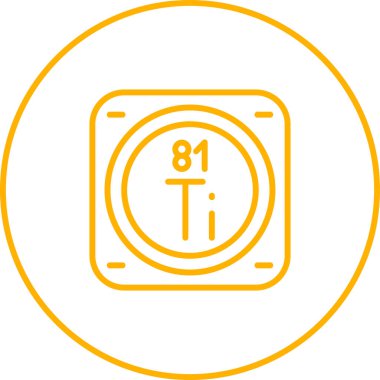 Periyodik tablonun kimyasal elementinin web illüstrasyonu