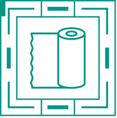 Plastik kaplama simgesi, vektör illüstrasyonu 