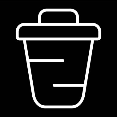 Geri dönüşüm kutusu simgesinin vektör çizimi 