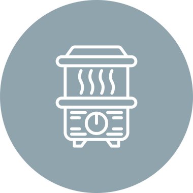 Steamer simgesinin basit vektör illüstrasyonu