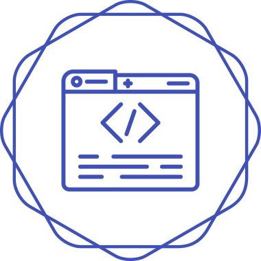 Programlama simgesinin vektör illüstrasyonu