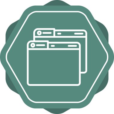 Windows web simgesi vektör çizimi 