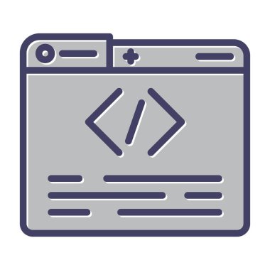 Programlama simgesinin vektör illüstrasyonu