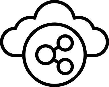 Bulut hesaplama simgesi vektör illüstrasyonu           