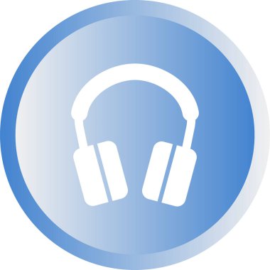 kulaklıklar web simgesi, vektör illüstrasyonu